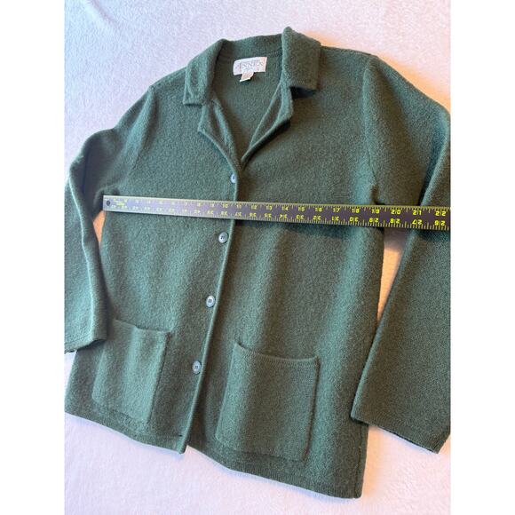 Casual Corner Annex Women Med Petite Wool Sweater Jacket Grandma Core Cardigan - Picture 7 of 11